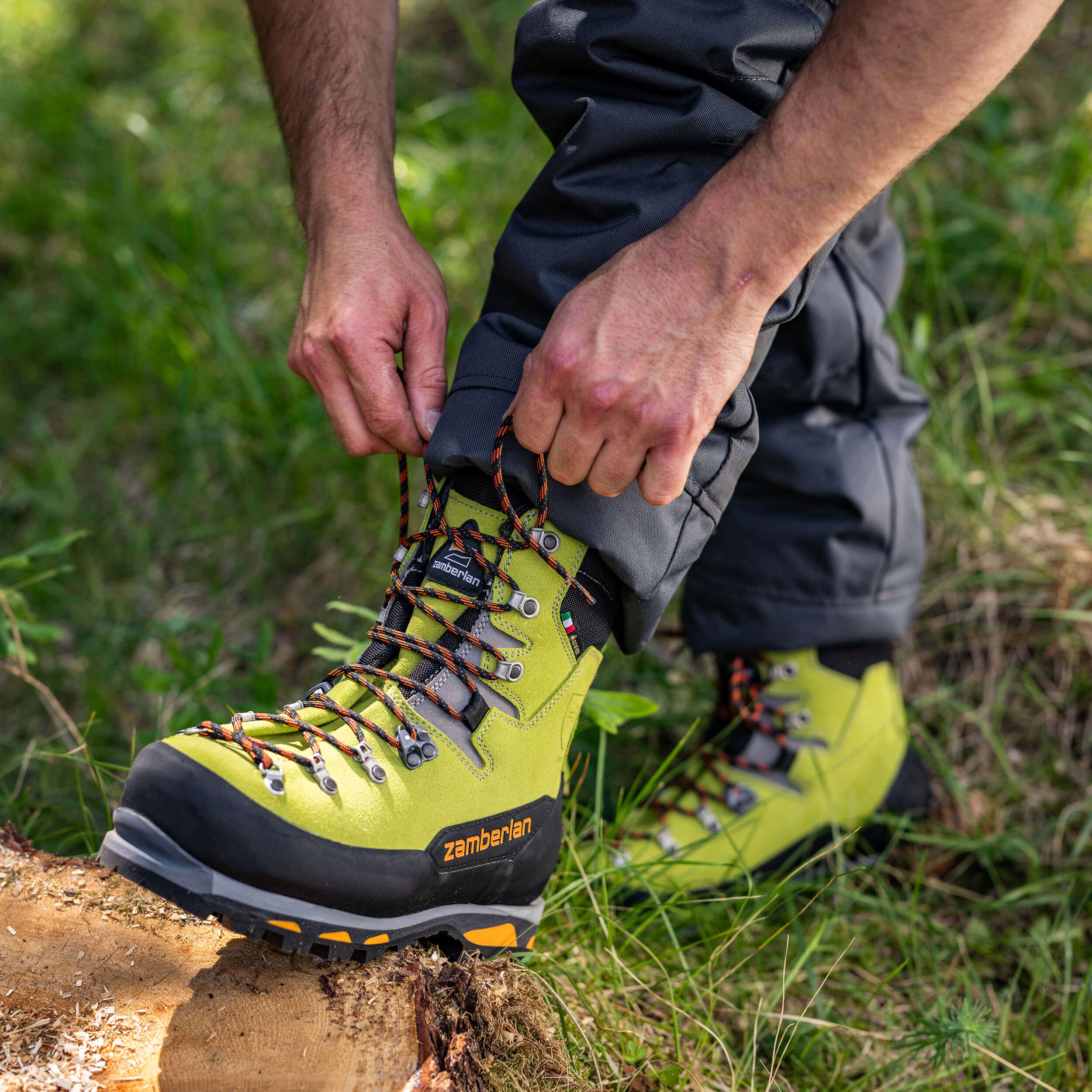 LOGGER PRO GTX S3 - Acid Green | Men's Logging Boots | Zamberlan