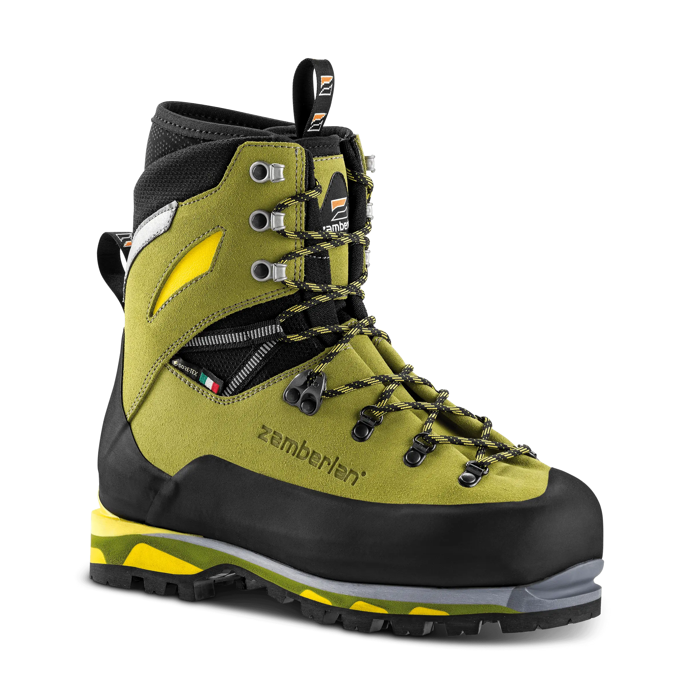 Zamberlan Mountain Lite GTX RR S3 - men's ISO certified lineman and mountain operations boot in acid green