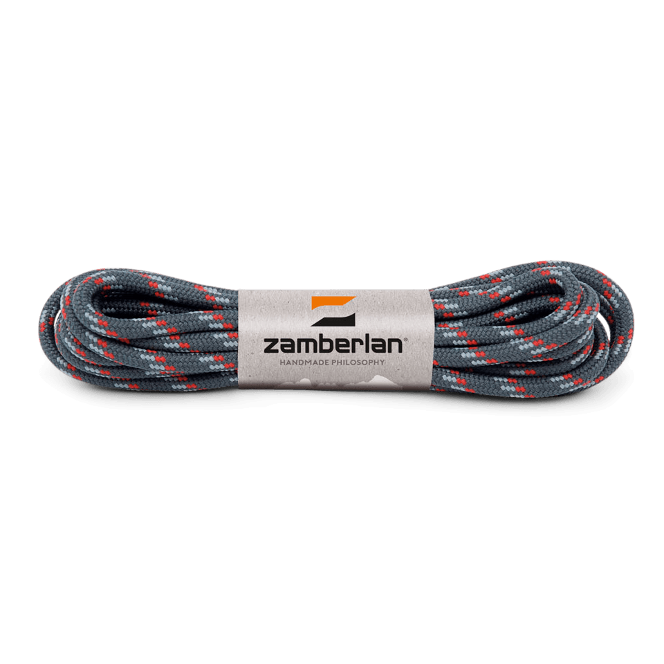 ROUND BOOT LACES - Anthracite/Grey/Red
