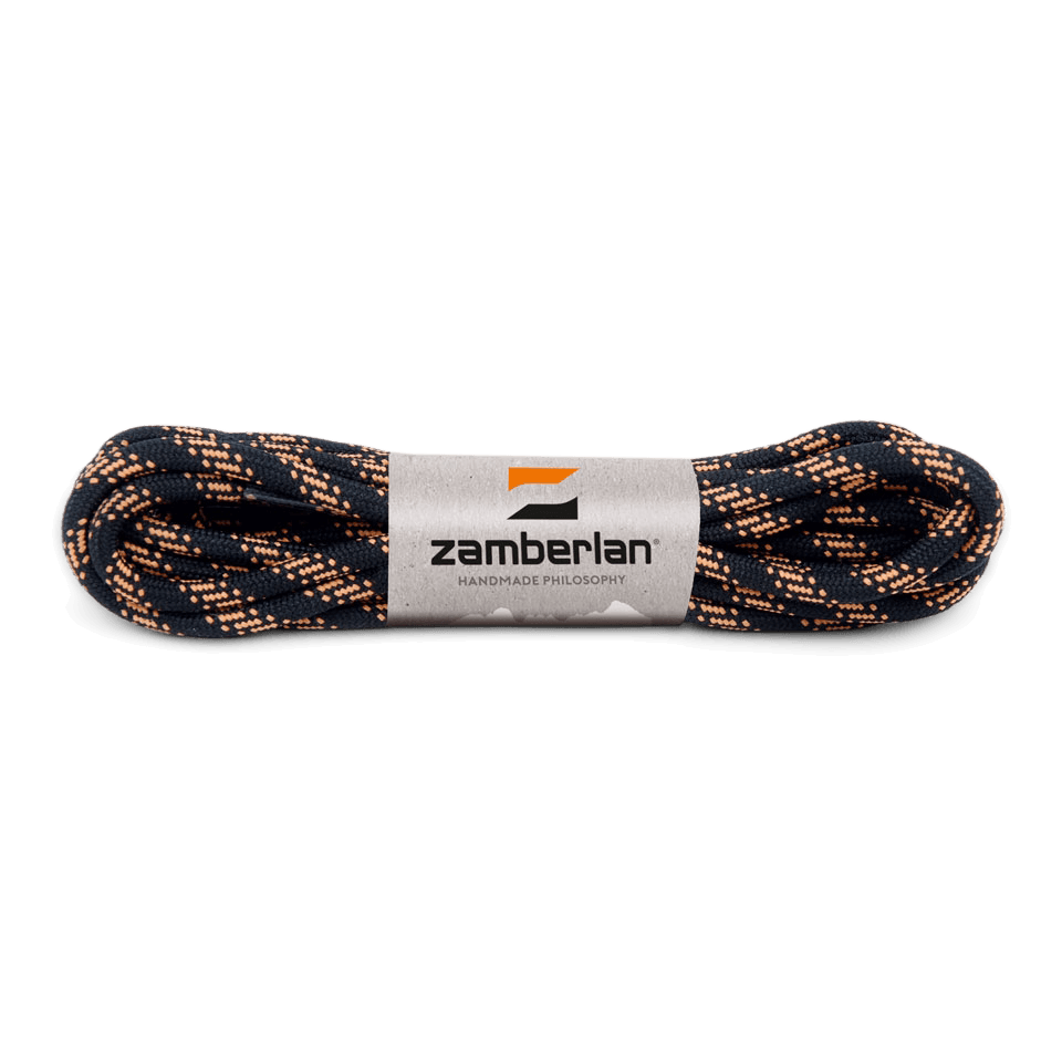 ROUND BOOT LACES - Black/Orange