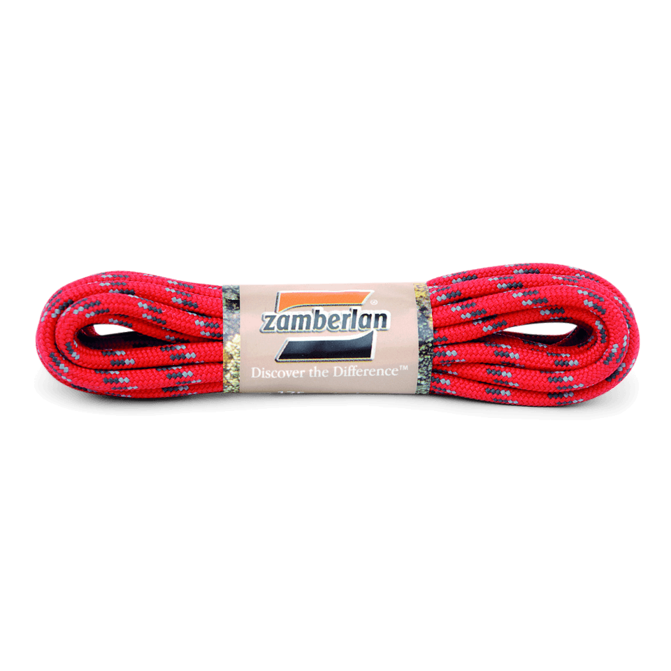 ROUND BOOT LACES - Red/Grey