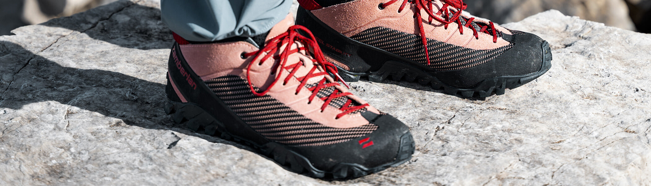 Zamberlan Muir RR approach shoes for women in cork-chili pepper. 