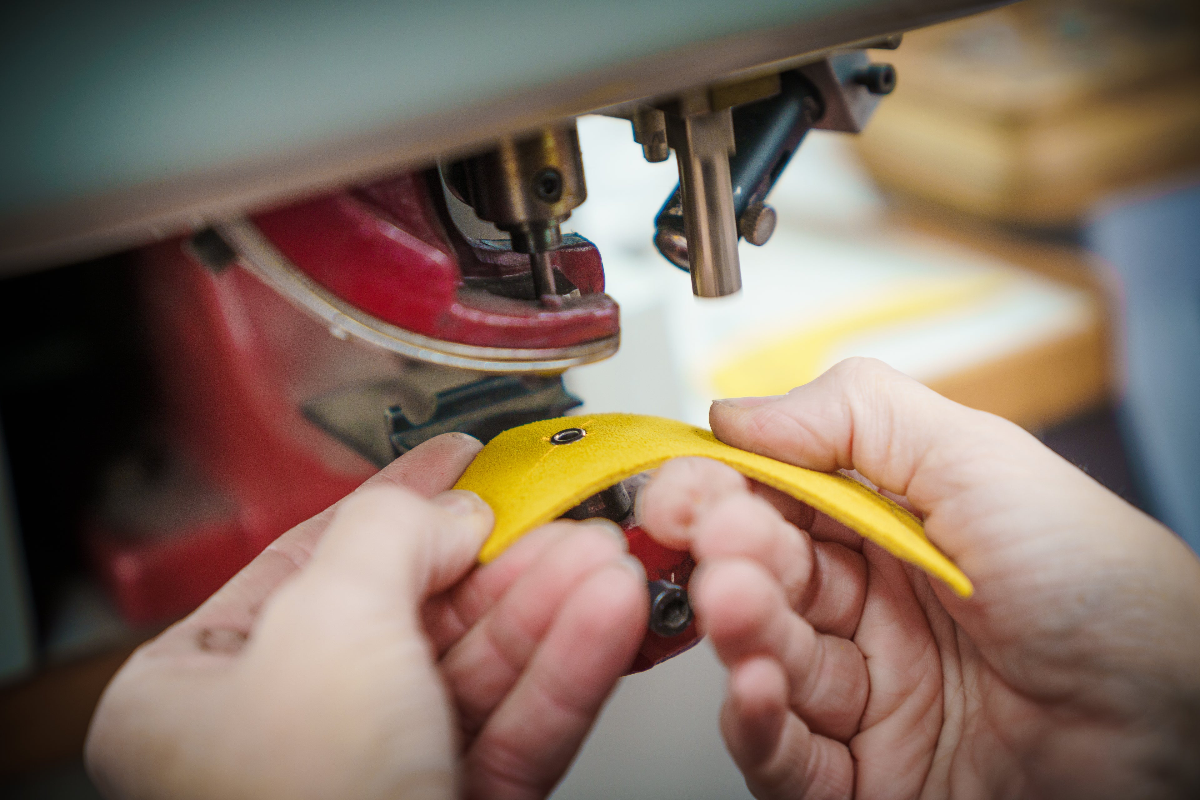 People working in the factory. 